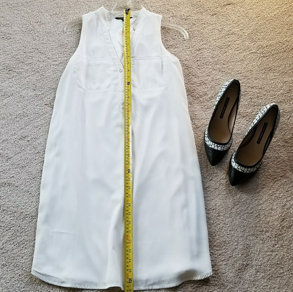 3 for $30 Express Ivory Sleeveless Dress - Picture 3 of 6